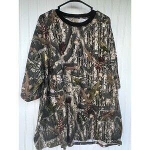 Men’s Camo T Shirt Woodland Hunting Outdoor Short Sleeve Crew Neck Size 3XL